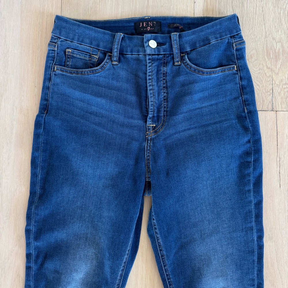 7 For All Mankind Jen7 HW Skinny Jeans Size 6 - Picture 3 of 8